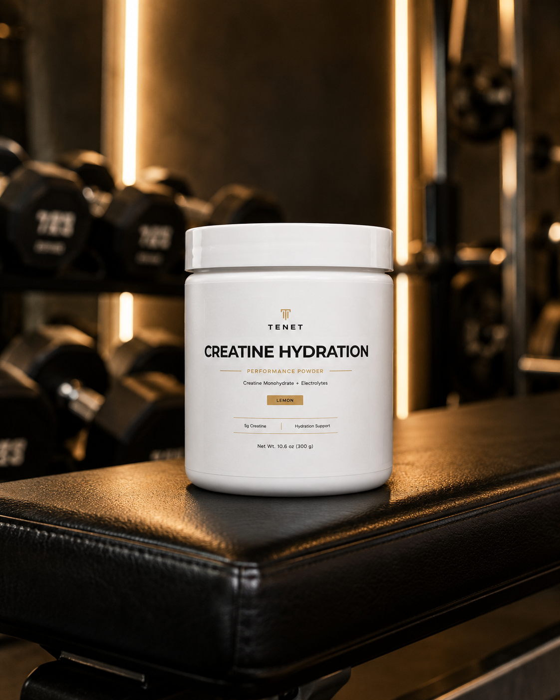 Tenet Hydration Performance Powder — 10.6 oz (300g) jar, natural lemon